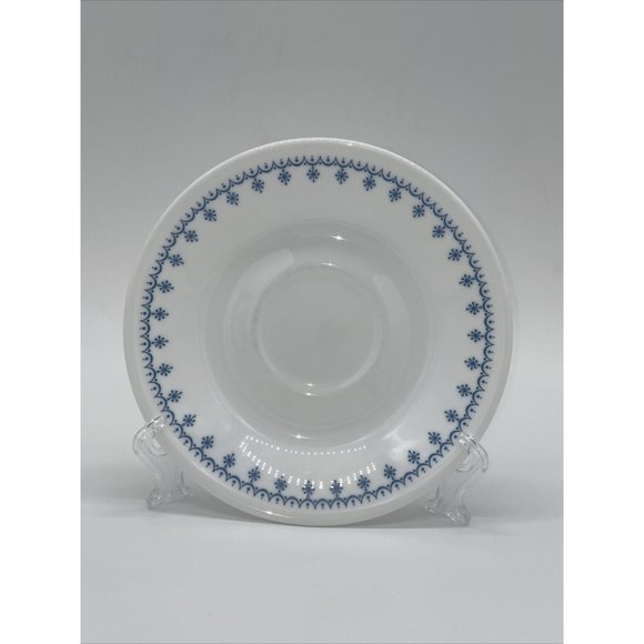 Vintage Corelle Blue Snowflake Saucer 6" - Picture 2 of 2